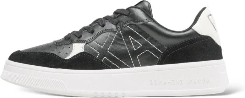 Armani Exchange Elegante Detail Sneakers Zwart Heren