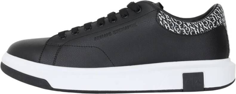 Armani Exchange Essentiële en klassieke zwarte sneakers Zwart Heren