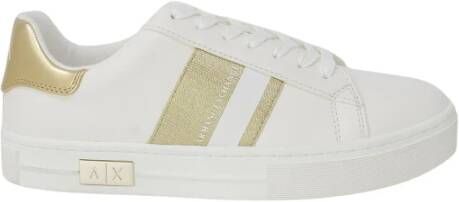 Armani Exchange Gouden Sneakers voor Vrouwen White Dames