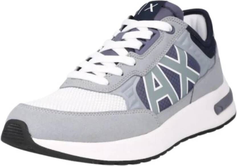 Armani Exchange Grijze Sneakers Ss22 Hardloopstijl Multicolor Heren