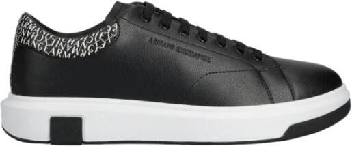 Armani Exchange Essentiële en klassieke zwarte sneakers Zwart Heren