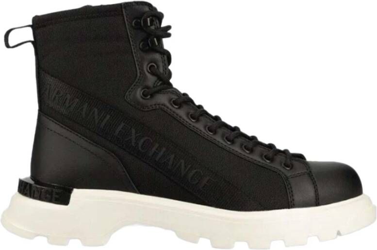 Armani Exchange Lace-up Boots Zwart Heren