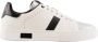Armani Exchange Stijlvolle Leren Sneakers met Metallic Details White Dames - Thumbnail 1