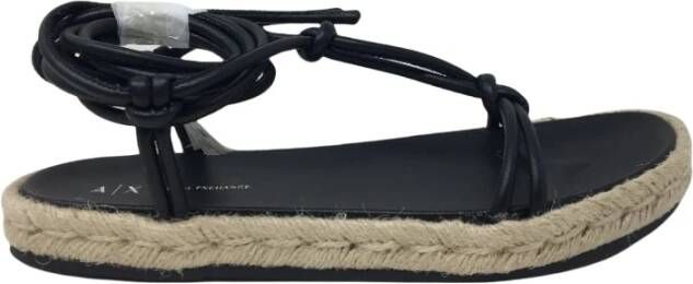 Armani Exchange Lage Sandalen Black Dames