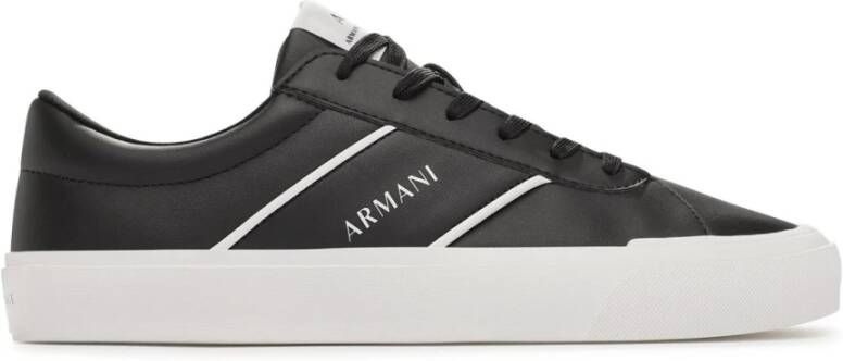 Armani Exchange Lage PU-leren Sneakers
