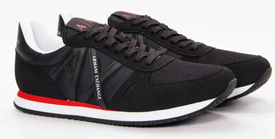 Armani Exchange Zwarte en witte hardloopschoenen Xux017 Xcc68 K489 Black Heren - Foto 8