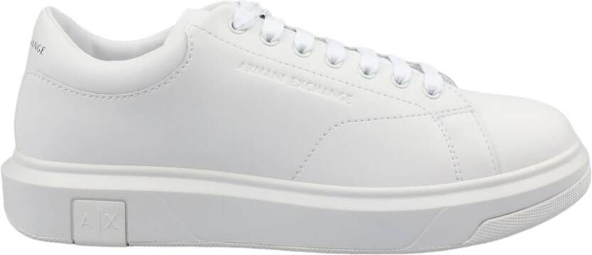 Armani Exchange Witte leren lage sneakers met logo detail White Heren - Foto 9