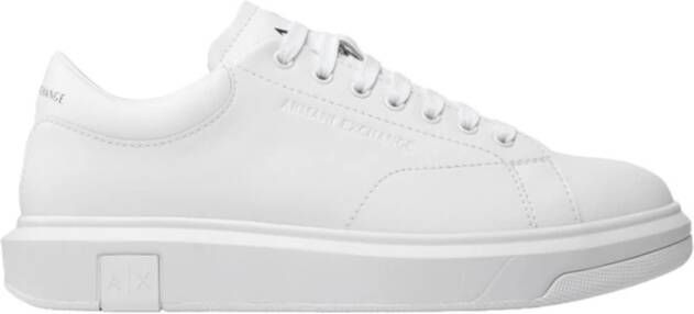 Armani Exchange Witte leren lage sneakers met logo detail White Heren - Foto 18