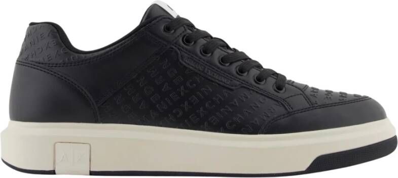 Ar i Exchange Logo Low-Top Zwarte Sneakers