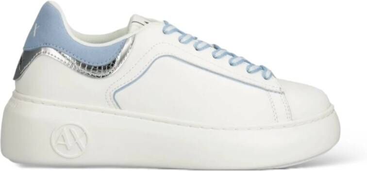 Armani Exchange Off White+Blue Sneakers Xdx108 White Dames