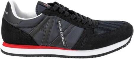 Armani Exchange Polyester Sneakers met 3cm Hak Black Heren