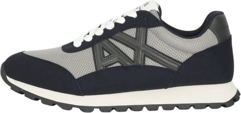 Armani Exchange Retrostijl blauwe sneakers