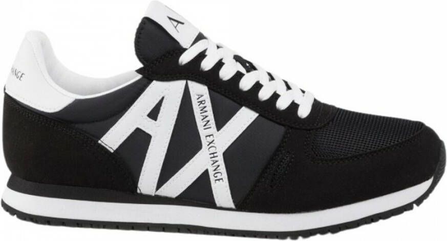 Armani Exchange Zwarte en witte hardloopschoenen Xux017 Xcc68 K489 Black Heren - Foto 7