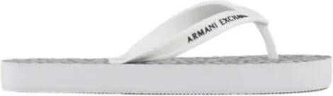 Armani Exchange Witte Rubberen Flip-Flop Sandaal