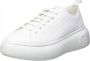 Armani Exchange Witte Sneakers voor Dames met Rubberen Zool Wit Dames - Thumbnail 1