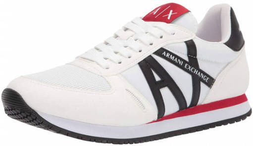 Armani Exchange Wit Logo Lage Top Sneakers White Heren