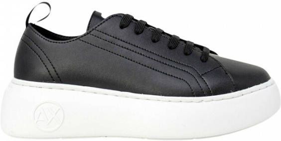 Armani Exchange Zwarte Sneakers met Flatform Zool Zwart Dames