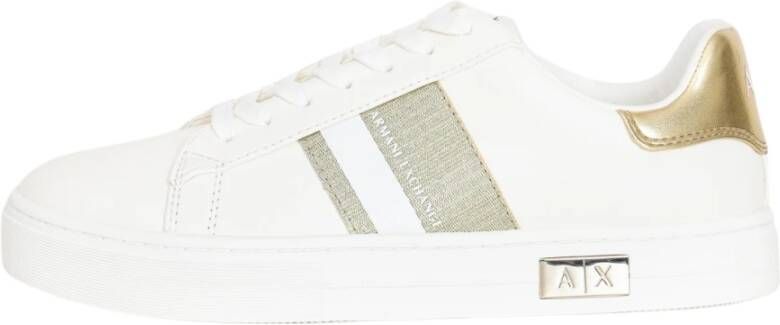 Armani Exchange Gouden Sneakers voor Vrouwen White Dames
