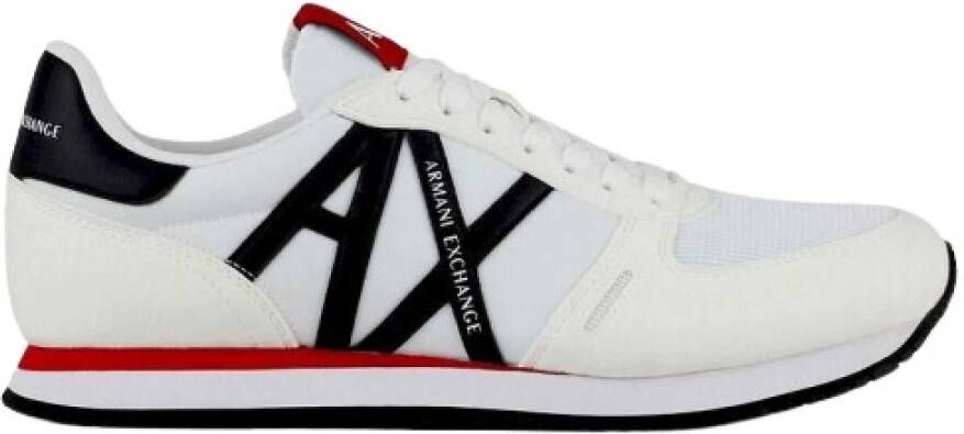 Armani Exchange Wit Logo Lage Top Sneakers White Heren