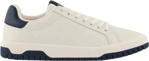 Armani Exchange Off White+Navy Xux212 Sneakers Beige Heren