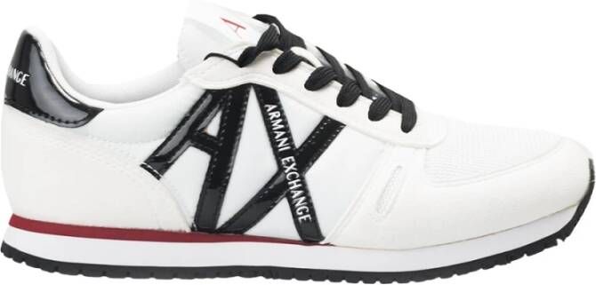 Armani Exchange Vetersneakers met logo zool White Dames