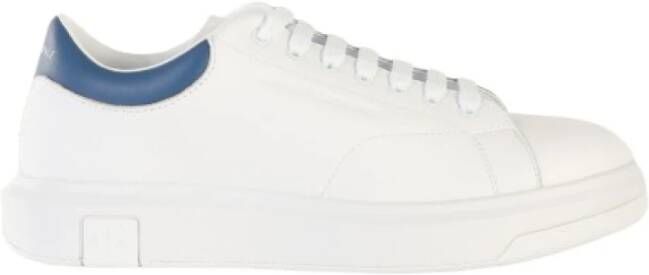 Armani Exchange Witte Leren Sneakers Venice Stijl White Heren