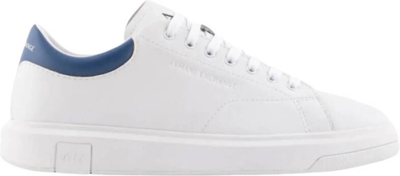 Armani Exchange Witte Leren Sneakers Venice Stijl White Heren