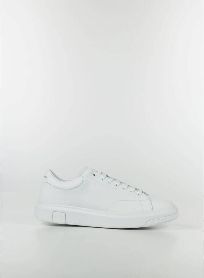 Armani Exchange Witte leren lage sneakers met logo detail White Heren - Foto 7