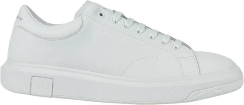 Armani Exchange Witte leren lage sneakers met logo detail White Heren - Foto 11