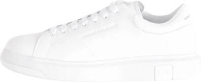 Armani Exchange Witte leren lage sneakers met logo detail White Heren - Foto 18