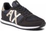 Armani Exchange Zwarte Sneakers Merklogo Rubberen Zool Black Dames - Thumbnail 7