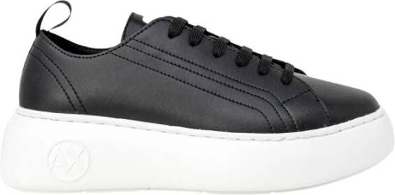 Armani Exchange Zwarte Sneakers met Flatform Zool Zwart Dames