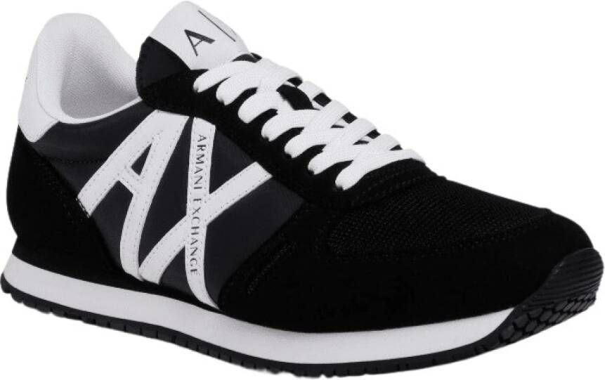 Armani Exchange Zwarte en witte hardloopschoenen Xux017 Xcc68 K489 Black Heren - Foto 6