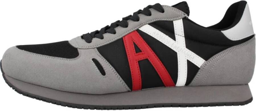 Armani Exchange Zwarte en witte hardloopschoenen Xux017 Xcc68 K489 Black Heren - Foto 12