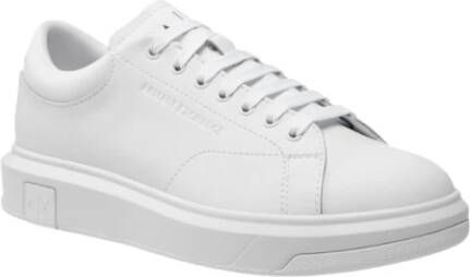 Armani Exchange Witte leren lage sneakers met logo detail White Heren - Foto 16