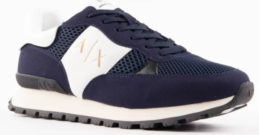 Armani Exchange Verfijnde Leren Casual Sneakers
