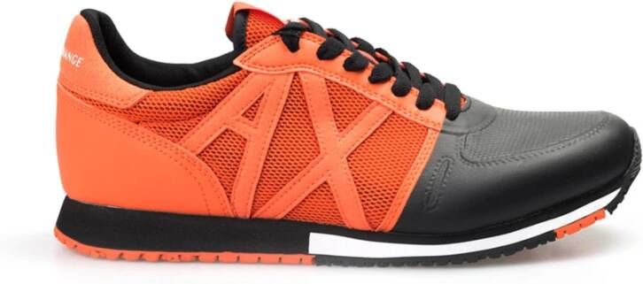 Armani Exchange Vetersneakers met logo details Zwart Heren