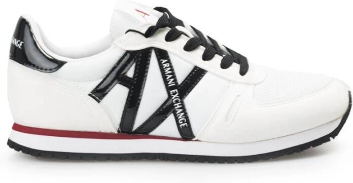 Armani Exchange Vetersneakers met logo zool White Dames
