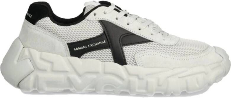 Armani Exchange Wit Logo 3D Sneakers White Heren