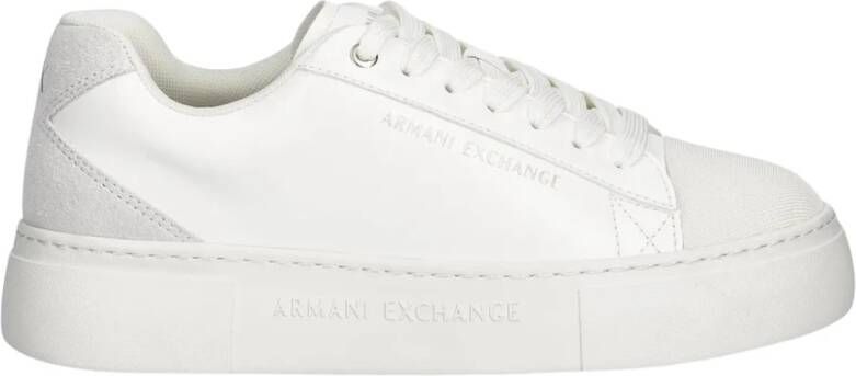 Ar i Exchange Witte Atletische Sneakers met Contrasterende Inzetstukken