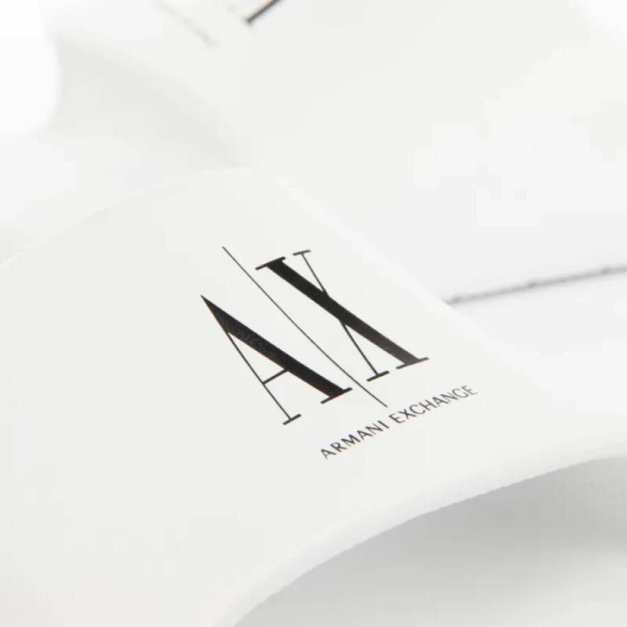 Armani Exchange Witte Eagle Slide Sandalen