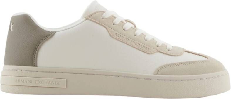 Ar i Exchange Witte lage sneakers met contrastinzetten