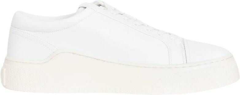 Armani Exchange Witte leren logo sneakers White Heren