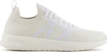 Armani Exchange Crème Sneakers Stijlvol Minimalistisch Ontwerp Beige Heren