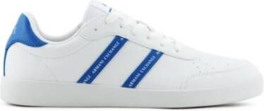 Armani Exchange Witte Sneakers met Blauwe Details White Heren