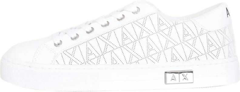 Armani Exchange Witte Sneakers met Logo Detail White Dames