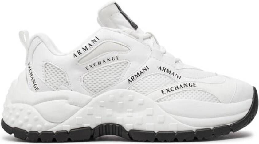 Armani Exchange Witte Sneakers voor een Stijlvolle Look White Dames