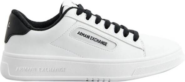 Ar i Exchange Witte stoffen en imitatieleer sneakers