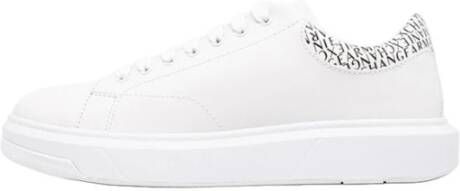 Armani Exchange Witte Vetersneakers voor Mannen White Heren