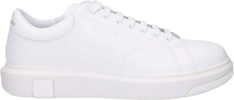 Armani Exchange Witte leren lage sneakers met logo detail White Heren - Foto 19